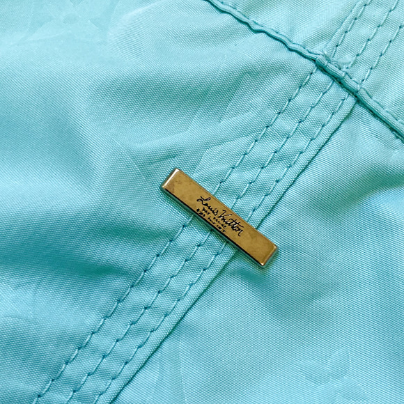 NWT $745 Louis Vuitton Men's XL Monogram Board Shorts Swim Trunks Aqua - Picture 7 of 16